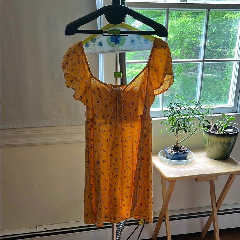 American Eagle Yellow Floral Dress NWT M
